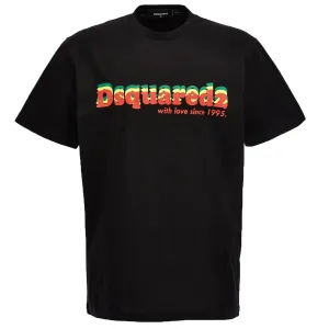 Dsquared2 Mens Logo Print T-shirt Black XL