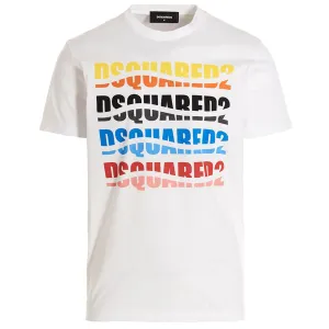 Dsquared2 Mens Logo Print T-shirt White XL
