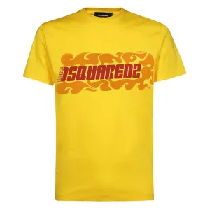 Dsquared2 Men's Waves Logo T-shirt Yellow Large