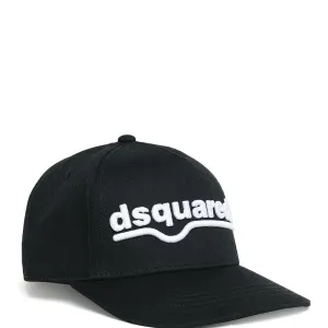 Dsquared2 Boys Logo Embroidered Cap Black 56 cm