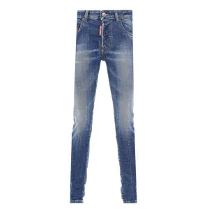 Dsquared2 Boys Faded Skinny Jeans Blue 14Y