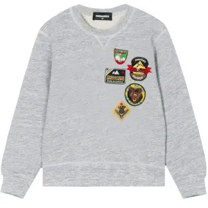 Dsquared2 Boys Badge Sweatshirt Grey 8Y