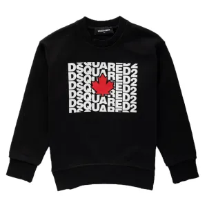 Dsquared2 Boys Cotton Sweater Black 10Y #3599