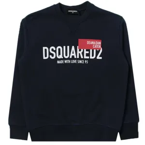 Dsquared2 Boys Logo Sweater Navy 4Y