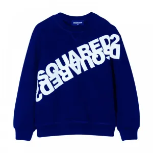 Dsquared2 Boys Mirrored Logo Sweatshirt Blue 12Y