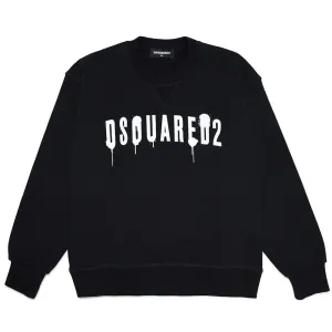 Dsquared2 Boys Splatter Logo Sweater Black 6Y