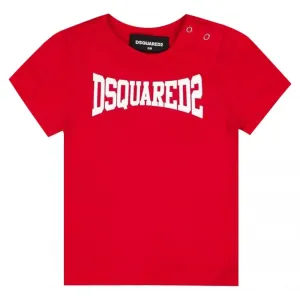 Dsquared2 Baby Boys Cotton Logo T-shirt Red 6M