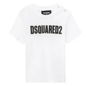 Dsquared2 Baby Boys Logo Print Cotton T-shirt White 12M