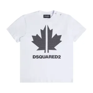 Dsquared2 Baby Boys T-shirt Leaf Logo White 24M