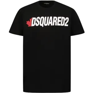 Dsquared2 Boys Cotton T-shirt Black 12Y