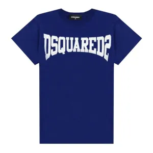 Dsquared2 Boys Cotton T-shirt Blue 10Y