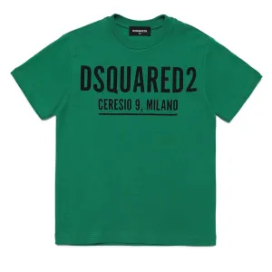 Dsquared2 Boys Cotton T-shirt Green 12Y
