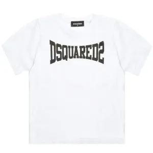 Dsquared2 Boys Cotton T-shirt White 4Y #3657