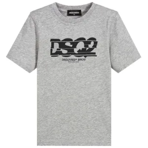Dsquared2 Boys Dsq2 Logo Print T-shirt Grey 6Y