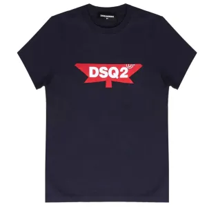 Dsquared2 Boys Dsq2 Logo T-shirt Navy 8Y