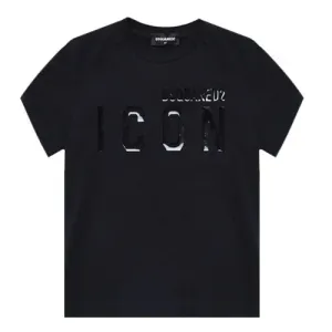 Dsquared2 Boys Logo-print Short-sleeved T-shirt Black 14Y
