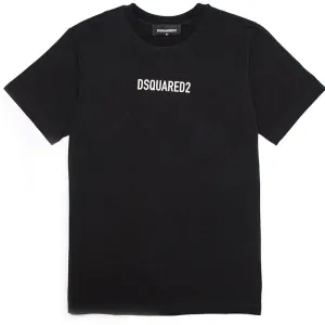 Dsquared2 Boys Logo Print T-shirt Black 16Y #808110