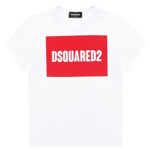Dsquared2 Boys Logo Print T-shirt White 10Y #4082