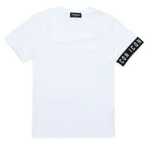 Dsquared2 Boys Logo Print T-shirt White 14Y