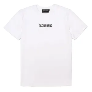 Dsquared2 Boys Logo Print T-shirt White 16Y