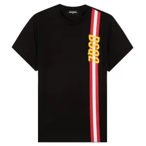 Dsquared2 Boys Logo Stripe T-shirt Black 16Y