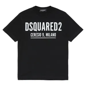 Dsquared2 Boys Logo T-shirt Black 10Y