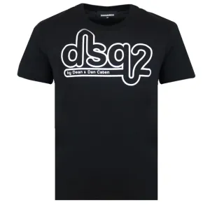 Dsquared2 Boys Logo T-shirt Black 8Y #4163