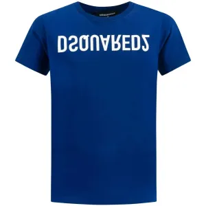 Dsquared2 Boys Logo T-shirt Blue 10Y