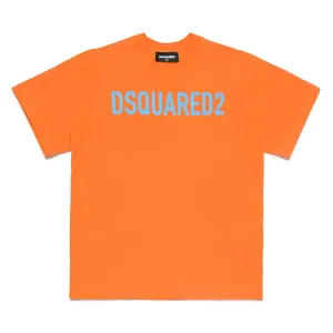 Dsquared2 Boys Slouch Fit T-shirt Orange 10Y