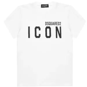 Dsquared2 - Boys White Logo-print Cotton T-shirt 6Y