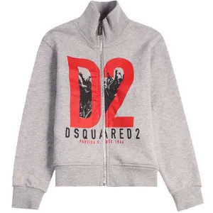 Dsquared2 Boys Zipped Turtle Neck Grey 8Y