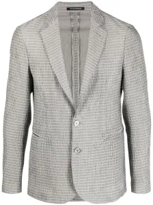 EMPORIO ARMANI - Cotton Single-breasted Blazer Jacket #934384