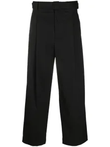 EMPORIO ARMANI - Wide-leg Cotton Blend Trousers #1286778