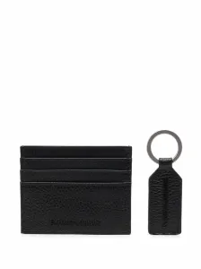 EMPORIO ARMANI - Leather Card Case And Key Holder Set