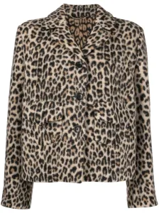 ERMANNO SCERVINO - Leopard Print Single-breasted Jacket #822642