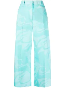 ETRO - Printed Cotton Cropped Trousers