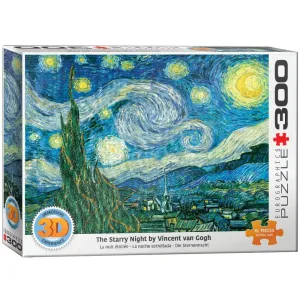 3D Starry Night 300 Piece Puzzle