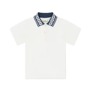 Fendi Baby Boys FF Collar Polo White 18M