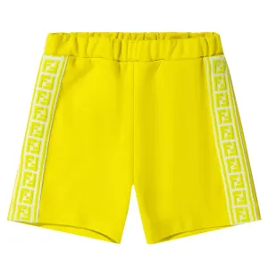 Fendi Baby Boys Ff Logo Shorts Yellow 18M