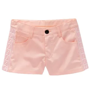 Fendi Girls Ff Tape Shorts Pink 6Y