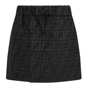 Fendi Girls FF Logo Skirt Black 14A