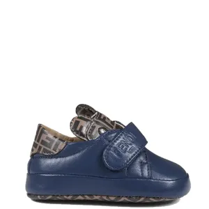 Fendi Baby Unisex Teddy & FF Print Sneakers III Navy #1238341