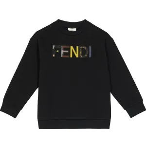 Fendi Kids Logo Sweater Black 8 Years