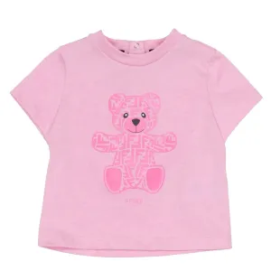Fendi Baby Unisex Teddy Bear T-shirt Blue 18M #1238305