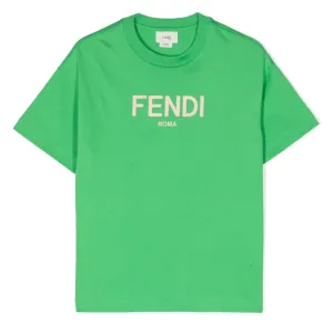 Fendi Baby Unisex Logo Print T-shirt Green 12M #1238302