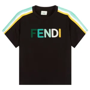 Fendi Boys Logo T-shirt Black 4Y