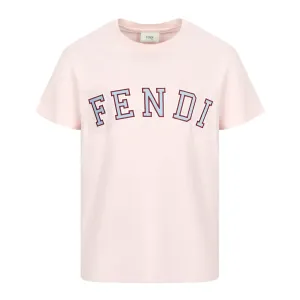 Fendi Girls Logo T-shirt Pink 12Y