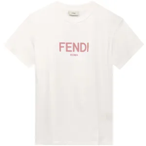 Fendi Girls Logo T-shirt White 14Y #5830