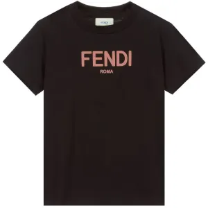Fendi Girls Maxi T-shirt 10Y Black