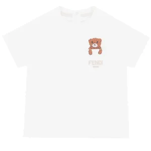 Fendi Jersey Baby T Shirt White 12M